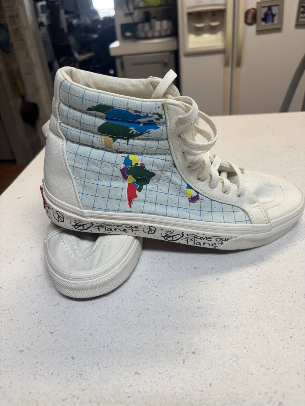 Vans Save Our Planet x Sk8-Hi Reissue 'White Multi'.